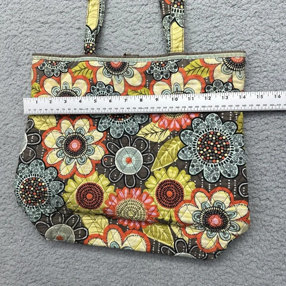 Vera Bradley Fabric Handbag Tote Bag Purse w/ Rare Vibrant Floral Pattern